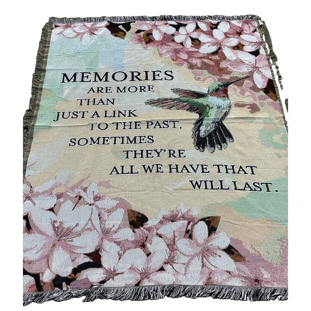 Hummingbird Tapestry Throw Blanket 63x50